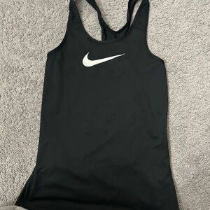 Nike Women's Black and White Tank Top